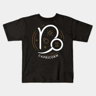 Capricorn Zodiac Sign Tarot Birthday Gift Kids T-Shirt